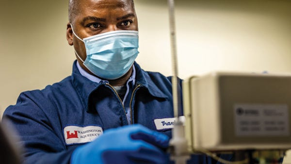Travis Turnage, a water treatment operator at the 