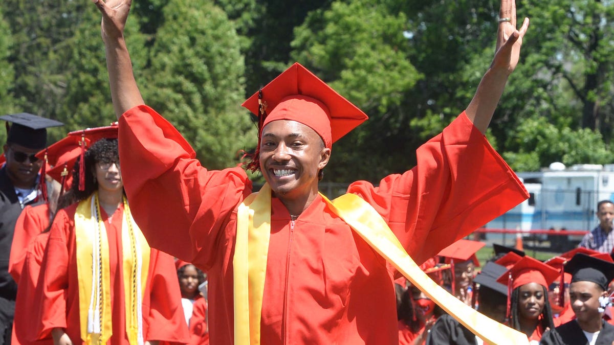 Brockton High School holds two outdoor graduation ceremonies