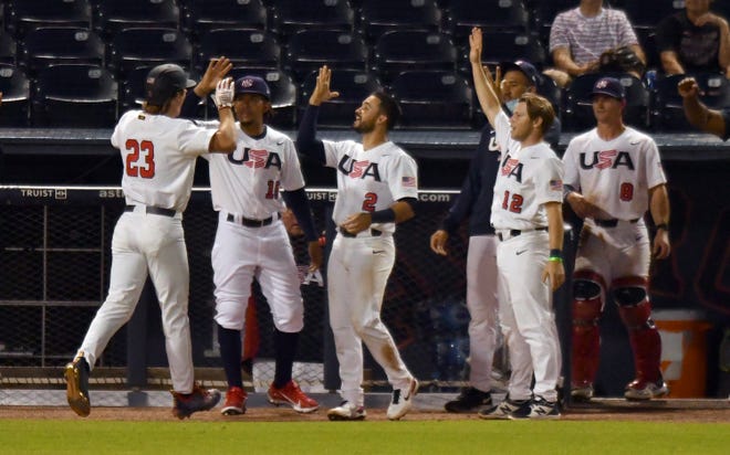 United States Olympic Baseball Defeats Canada In West Palm Beach
