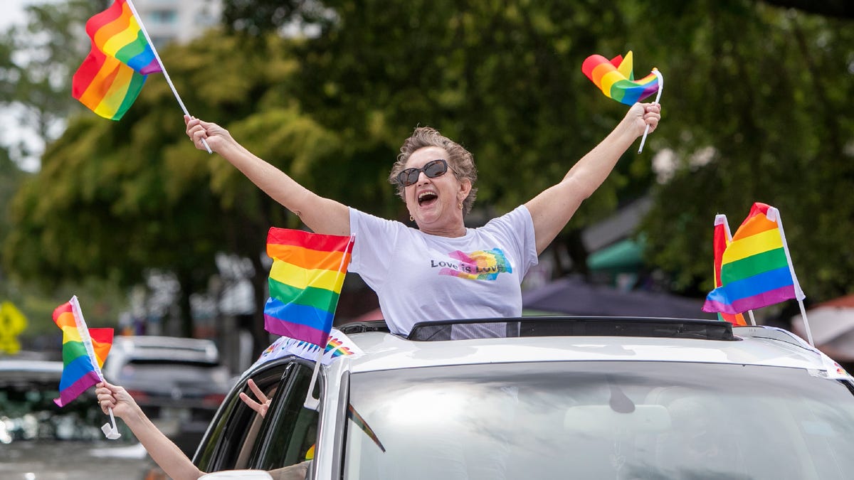 Pride car parade rolls through downtown Sarasota