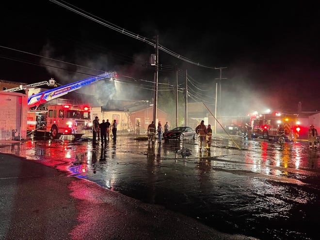 Two buildings in downtown Croswell were a complete loss after a fire early Saturday morning, June 5, 2021.