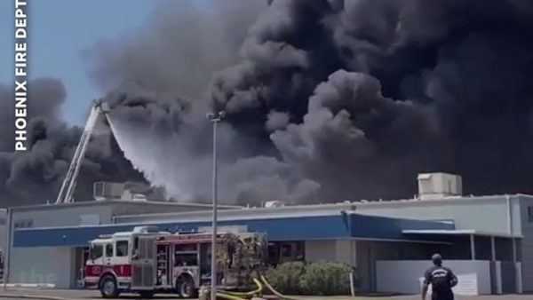 A large fire in Phoenix, AZ required the "largest 