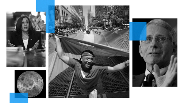 A collage of four images, from left to right: Vice