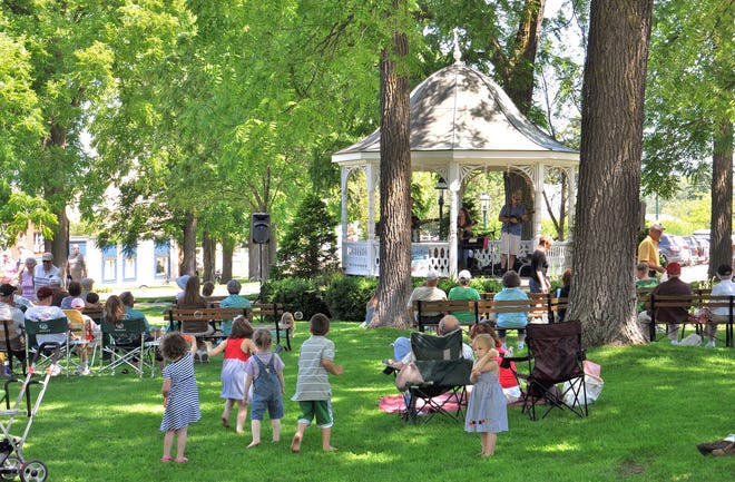 Attendees of all ages gather in Pennsylvania Park to enjoy the live music of the Charlotte Ross Lee Concerts in the Park Series.