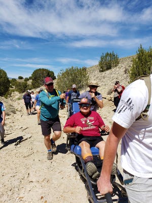 The Lockwood Foundation took nine individuals with limited mobility out on Lake Pueblo's Red Gate trail.