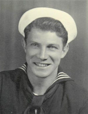 Bill Briggs as a youthful sailor serving aboard the USS Cleveland in the South Pacific.