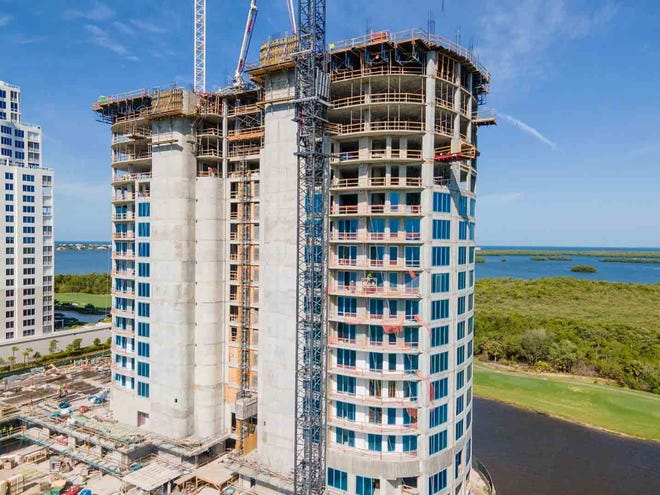 The Ronto Group reported that construction is progressing rapidly at Omega, a new 27-floor high-rise tower being built by the award-winning developer within Bonita Bay.  The Omega tower will be the final luxury high-rise tower to be built at Bonita Bay.