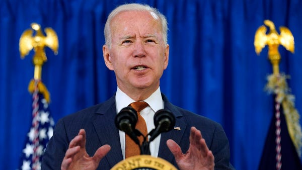 President Joe Biden talks about the May jobs repor