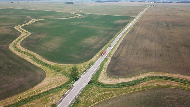 Creeks converge on Madison County farmland along State Route 29 owned by Microsoft founder Bill Gates that might become part of a solar farm.