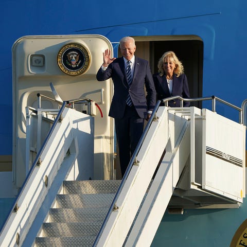 US President Joe Biden and First Lady Jill Biden a