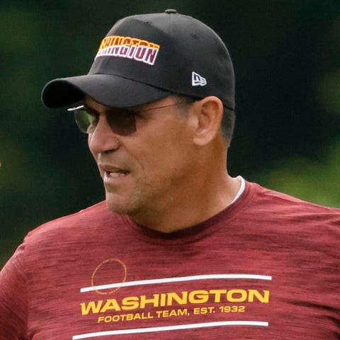 Washington Football Team coach Ron Rivera watched 