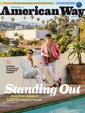 The latest issue of American Airlines' inflight magazine features a story on LGBTQ neighborhoods across the country and the Colorado River