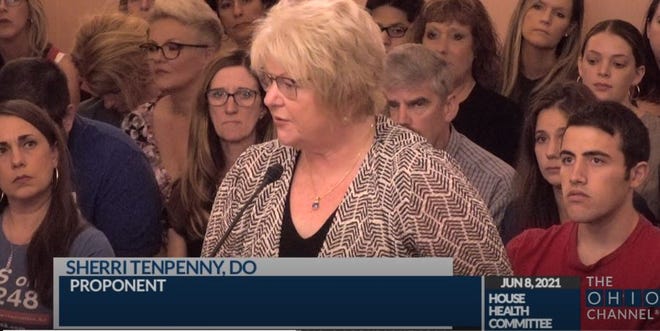 False testimony from Sherri Tenpenny, an osteopathic doctor from suburban Cleveland, before the Ohio House Health Committee on Tuesday has gone viral.