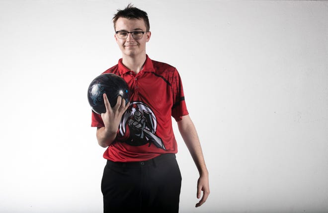 North Fort Myers Senior Brandon Rucker, 2020 Southwest Florida Boys Bowler of the Year winner.