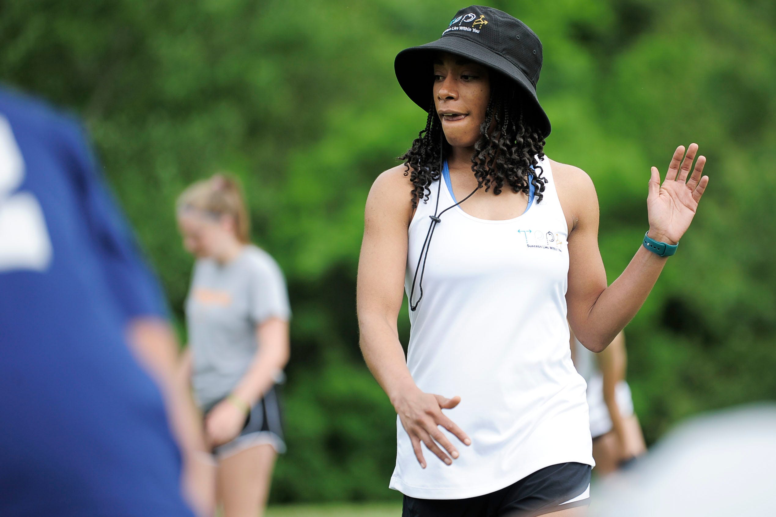 Jayden Barrett never walks into a training session with a coaching plan and often finds creative inspiration in the moment. This approach to coaching was inspired by Greg Baker, her childhood trainer, who would find teachable soccer moments everywhere, from the foosball table to the golf course.