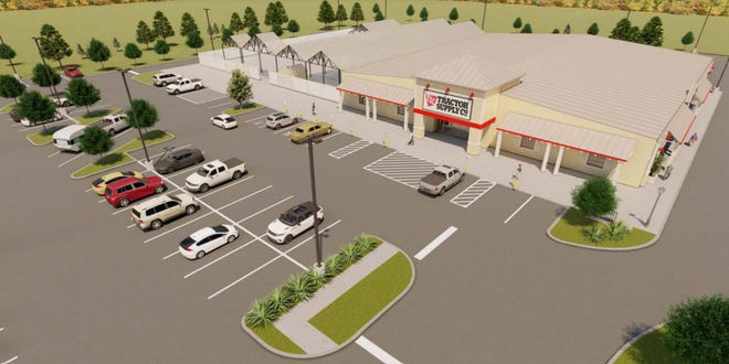 Renderings show a Tractor Supply Co. development that was approved by the Indiantown Village Council Thursday, June 10, 2021.