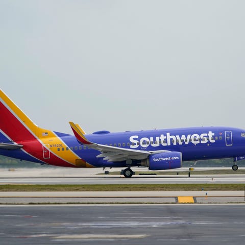 A Southwest Airlines Boeing 737 passenger plane ta