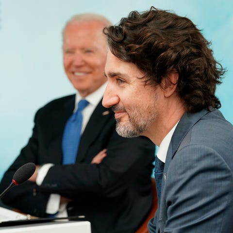 President Joe Biden (left) and Canadian Prime Mini
