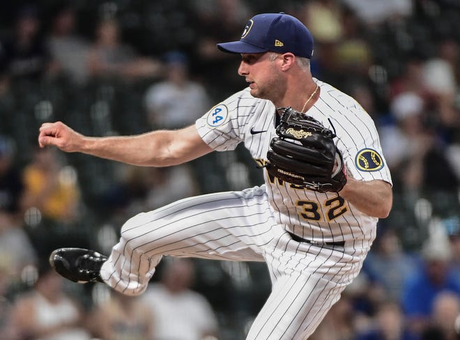 Brewers pitcher Trevor Richards has gone 2-0 with a 2.63 ERA in 10 outings since joining the Brewers last month.