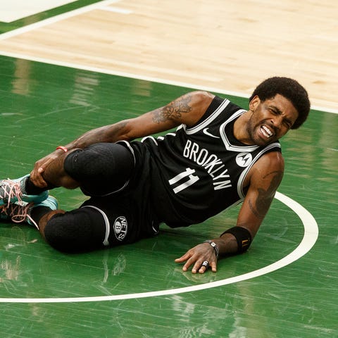 Brooklyn Nets guard Kyrie Irving was injured durin