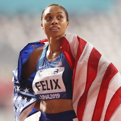 Allyson Felix has racked up nine medals in her Oly