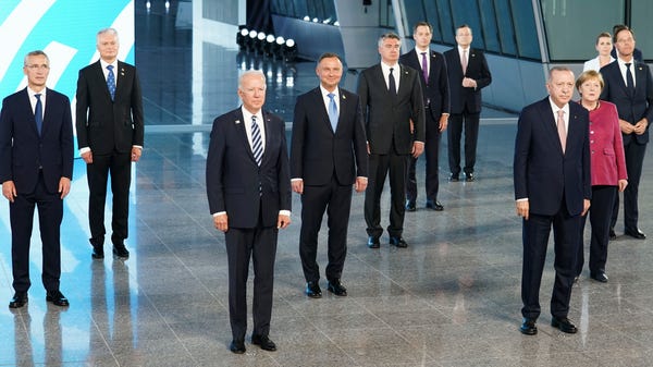 President Joe Biden and other NATO heads of the st