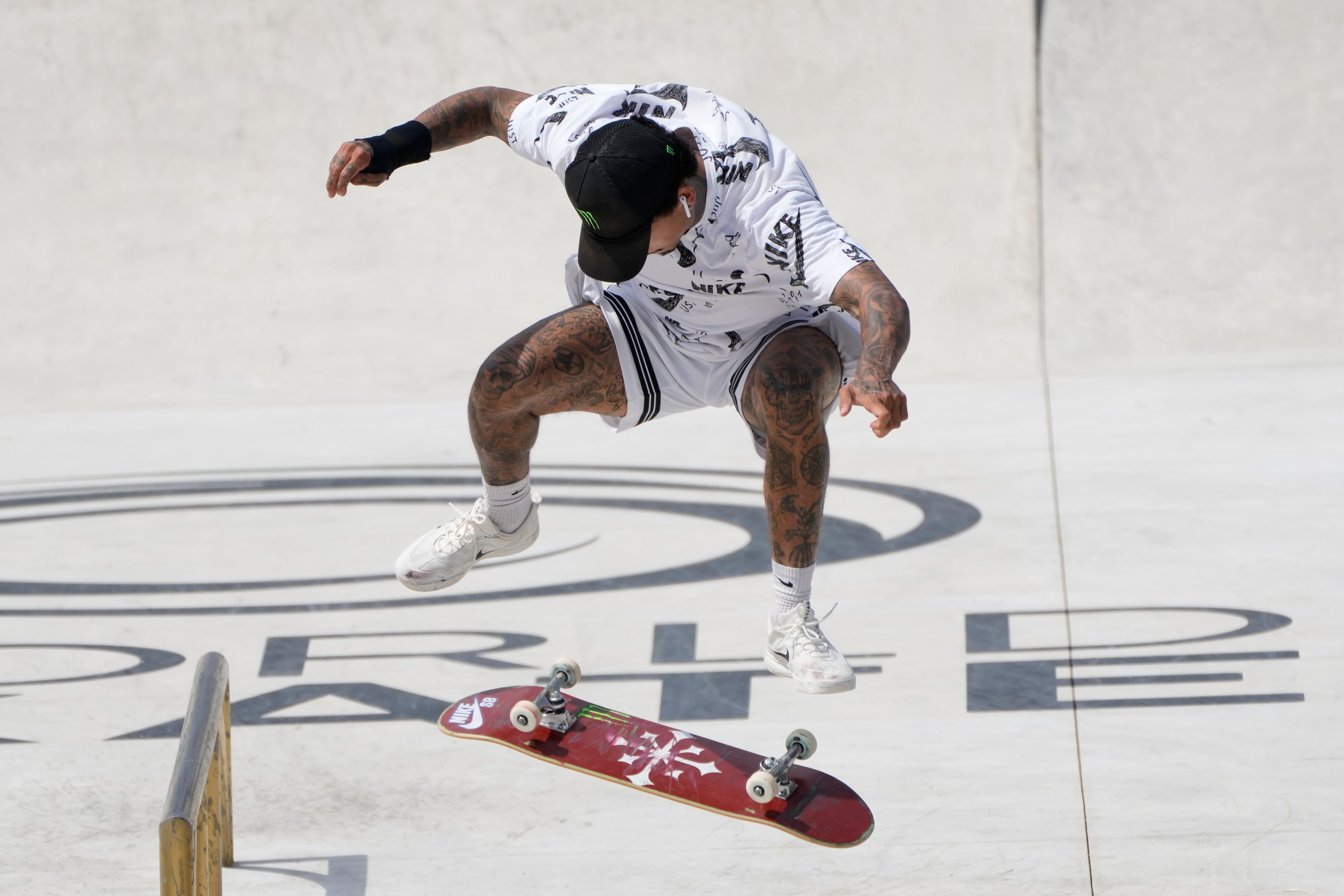 Nyjah Huston is a four-time world champion in skateboarding. 