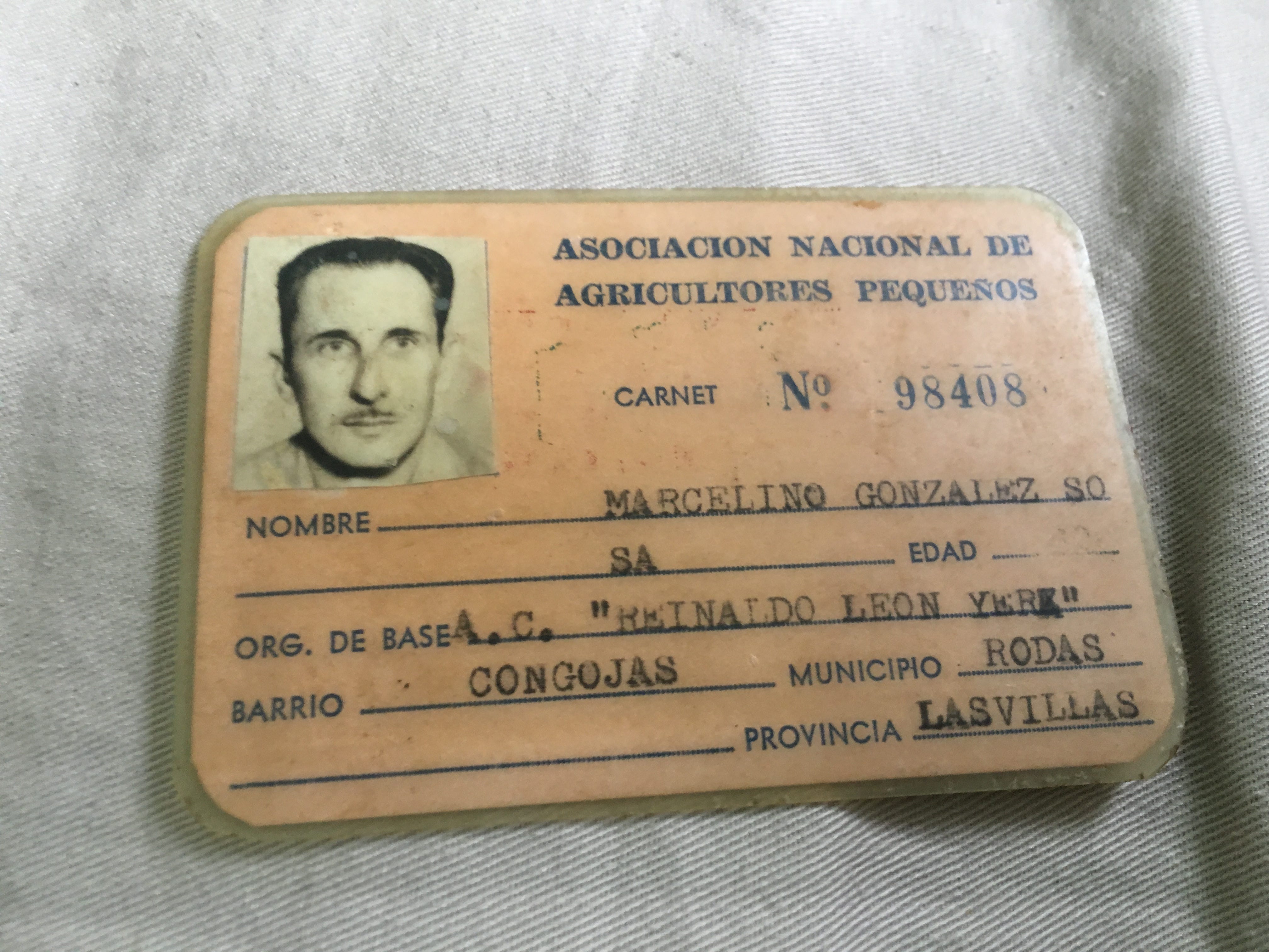 My great grandfather's identification card