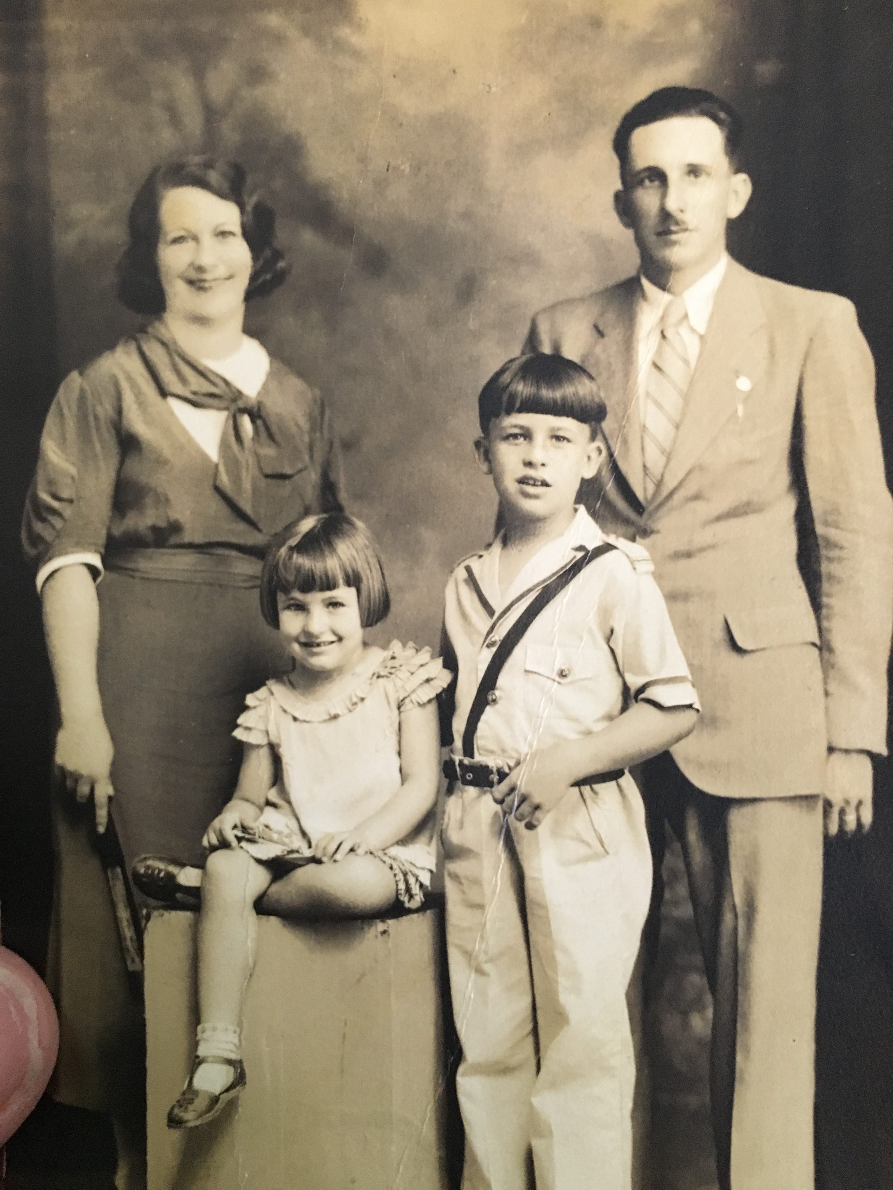 In this undated photo, my great grandparents, Julia and Marcelino Gonzalez  Sosa, pose with their children Gladys and Raul.