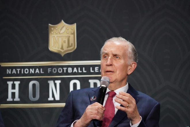 Former NFL commissioner Paul Tagliabue will be inducted into the Pro Football Hall of Fame in August.