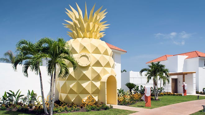 Who lives in a pineapple under the sea? You, when you stay in the "SpongeBob Squarepants"-themed PIneapple Villa at Nickelodeon Hotels and Resorts in Punta Cana, Dominican Republic.