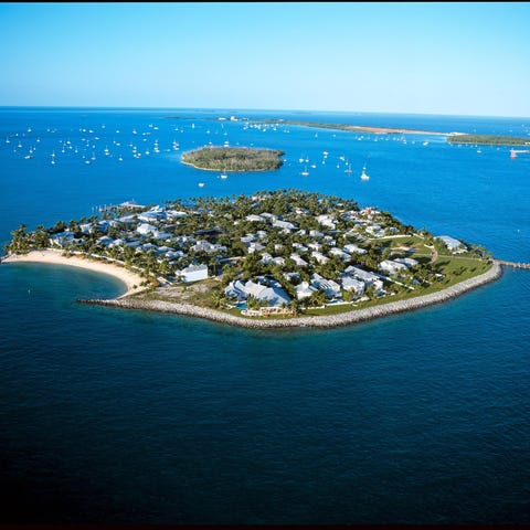 Sunset Key,  a 27-acre island 500 yards from Mallo