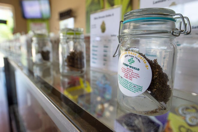 CBD products are in place for customers at Hemp World Dispensaries in Pearl, Miss., Tuesday, June 15, 2021. Deaundrea Delaney says that taxing medical marijuana would benefit the state's public needs.