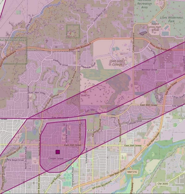 Power outage in Farmington 