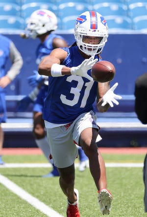 Bill's safety Damar Hamlin during the mini camp.