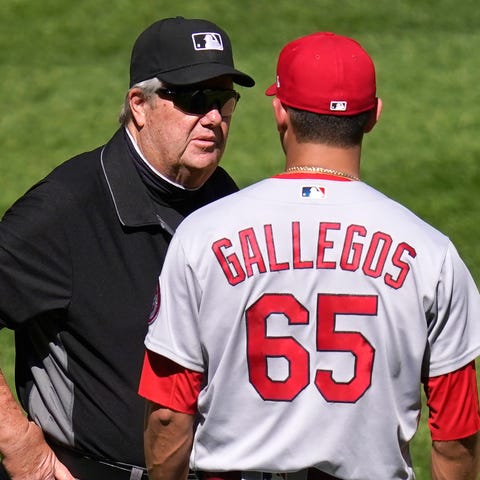 On May 26, umpire Joe West asked Cardinals relief 