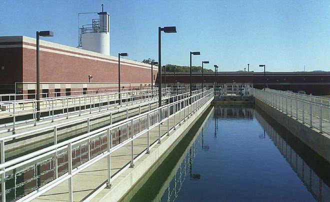 The Mills River Water Treatment Plant shown in this 1999 photo shortly after opening.
