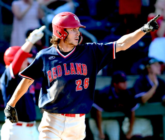 Benny Montgomery, seen playing for Red Land High School in June, is now considered baseball's No. 98 minor-league prospect by MLB.com.