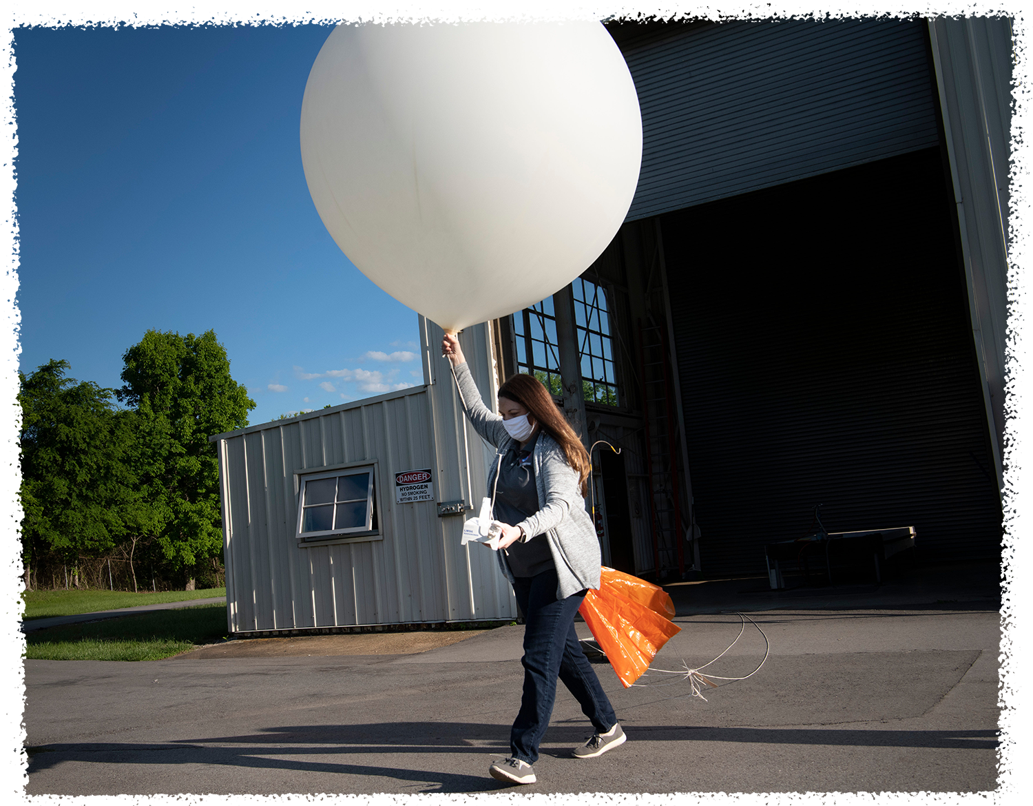 Warning Coordination Meteorologist Krissy Hurley prepares to launch a weather balloon at the National Weather Service station May 13, 2021 in Mt. Juliet, Tenn.