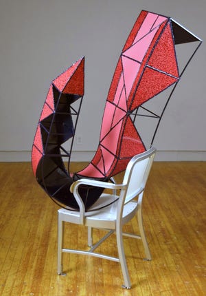 This is an undated contributed photo of a metal sculpture entitled "Affable," by D.W. Martin, an art professor at the Edinboro University of Pennsylvania. Martin is one of five artists from Pennsylvania (and one of two from Erie County) who will create sculpture art that will be part of the inaugural Downtown Erie Sculpture Walk, a project of the Erie Arts & Culture and the Erie Downtown Development Corp.
