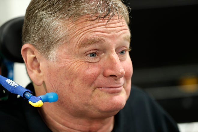 Former IndyCar driver and current team owner Sam Schmidt talks about his recovery at Arrow McLaren SP in Indianapolis on June 17, 2021.