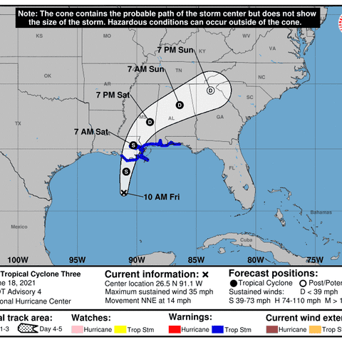 Potential Tropical Cyclone 3 at 11 a.m. June 18, 2