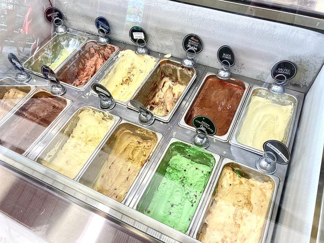 A look at the selection of frozen custard served at Rita's Italian Ice and Frozen Custard.
