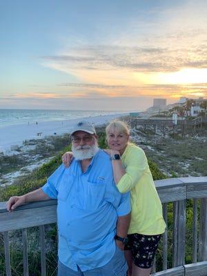 Bobby Fentress received an experimental cancer vaccine at Sarah Cannon Research Institute in Nashville. He hopes that the vaccine, made with mRNA, will prevent his melanoma from recurring. He and his wife Jennie recently vacationed in Destin, Florida.
