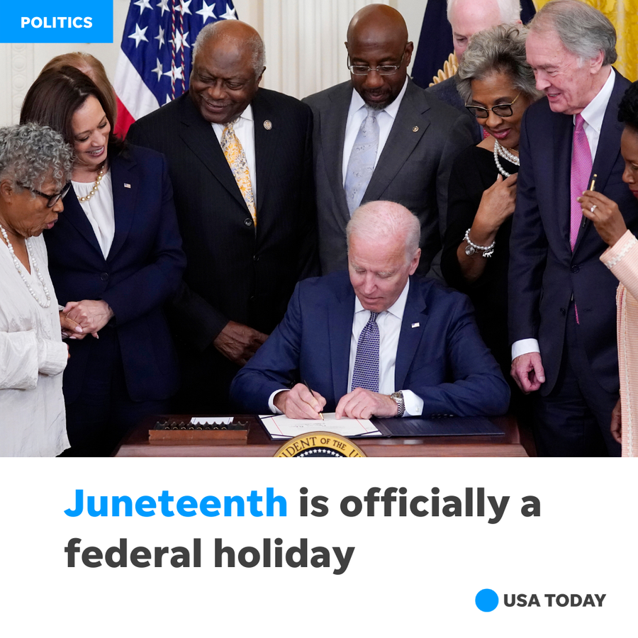 President Joe Biden signed the Juneteenth National Independence Day Act Thursday.