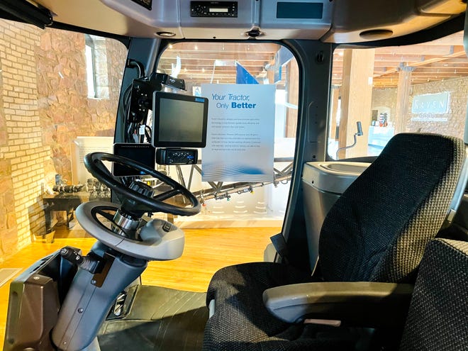 A model of GPS technology for tractors made by Raven at Raven Industries headquarters in downtown Sioux Falls. June 22nd, 2021