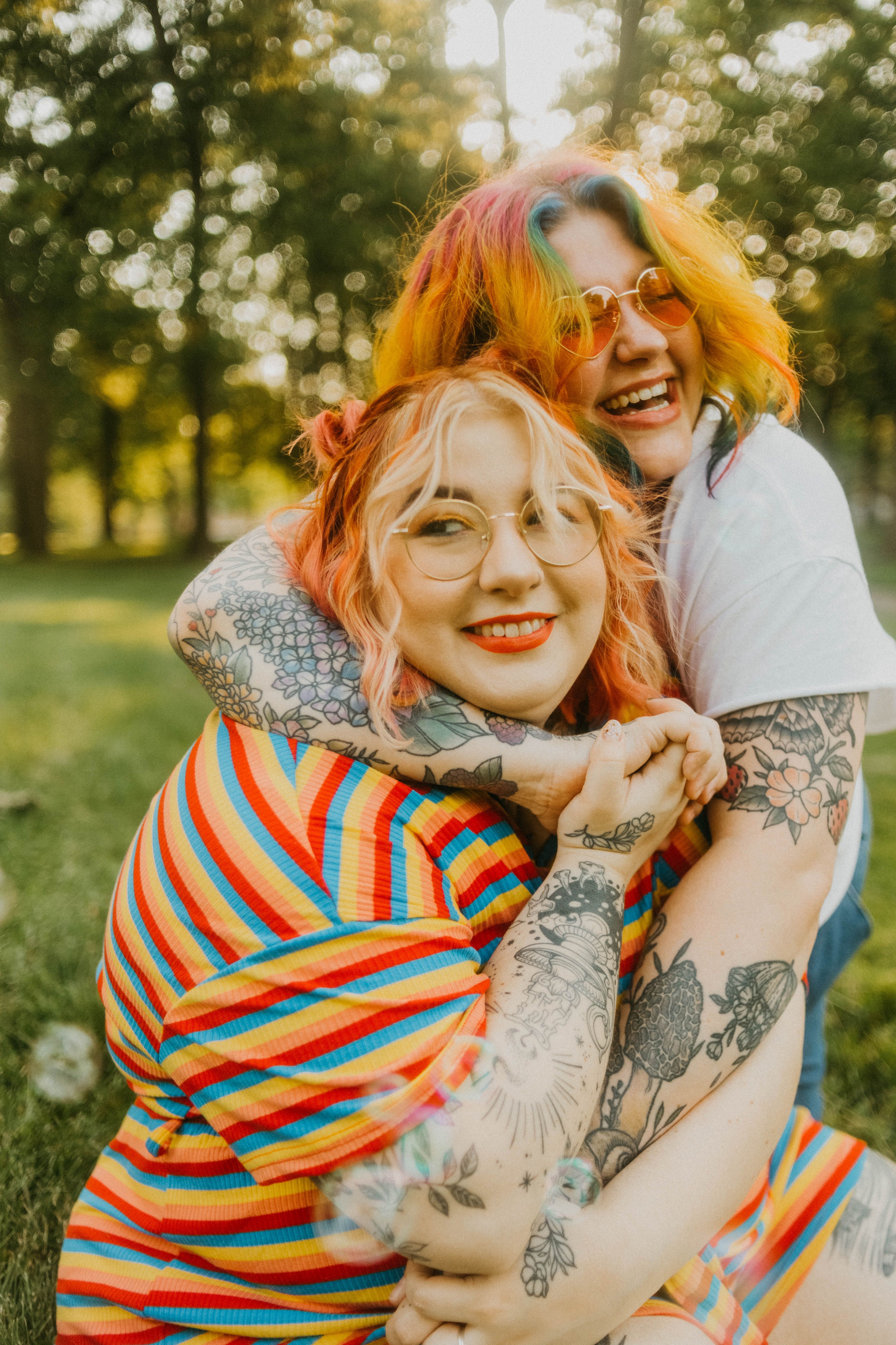 Alyssa Lentz, left, shown with her love, Holly Underwood, said she seeks to provide representation in her photography.