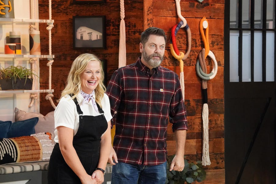 Amy Poehler and Nick Offerman hosting "Making It."