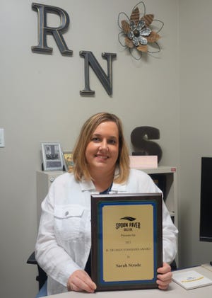 Spoon River College nursing educator Sarah Strode was the 2021 recipient of the H. Truman Standard Award for teaching excellence.