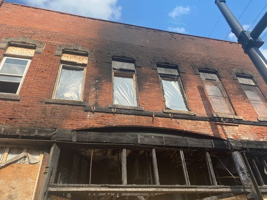 An early morning fire on June 23, 2021 damaged the historic former North Des Moines City Hall building and destroyed the Black children's memorial created by the Des Moines Black Liberation Movement.